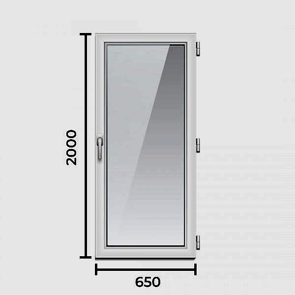 Окно ПВХ Brusbox 60 2000x650 2 камерный профиль