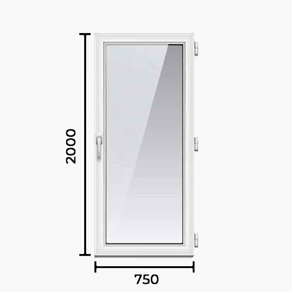 Окно ПВХ Brusbox 60 2000x750 2 камерный профиль